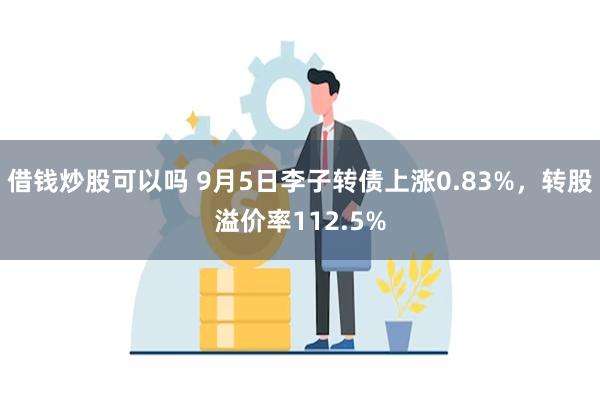 借钱炒股可以吗 9月5日李子转债上涨0.83%，转股溢价率112.5%