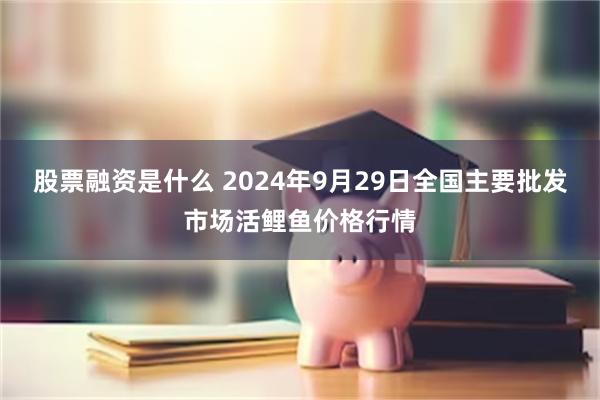 股票融资是什么 2024年9月29日全国主要批发市场活鲤鱼价格行情