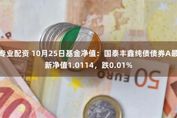 专业配资 10月25日基金净值：国泰丰鑫纯债债券A最新净值1.0114，跌0.01%