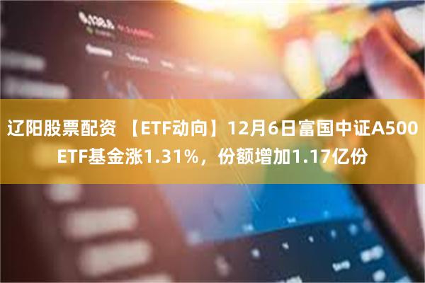 辽阳股票配资 【ETF动向】12月6日富国中证A500ETF基金涨1.31%，份额增加1.17亿份